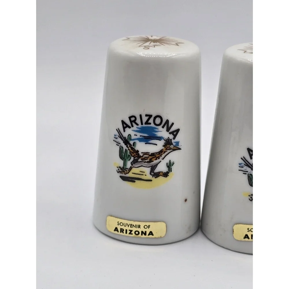 Arizona Roadrunner Vintage Salt & Pepper Shakers  souvenir State US 3